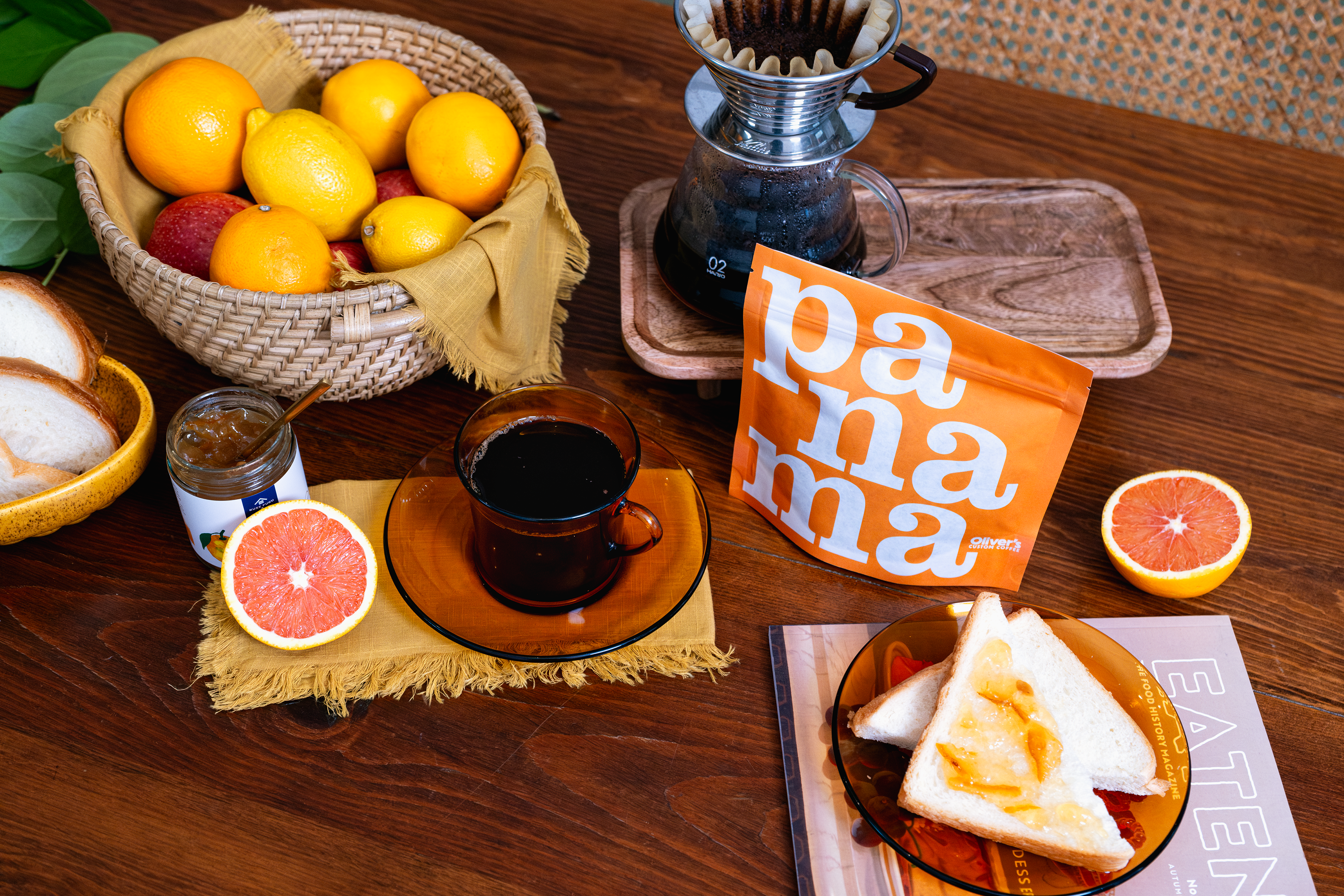 Panama coffee and breakfast